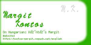 margit kontos business card